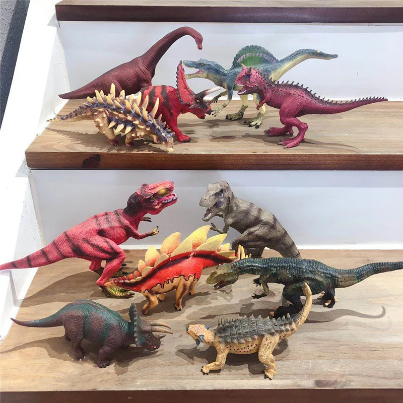 

1pc 19-30cm world park Simulated Solid Dinosaur Model T-REX Dinosaur Toys Tricerosaur kids toys gifts pterosaur