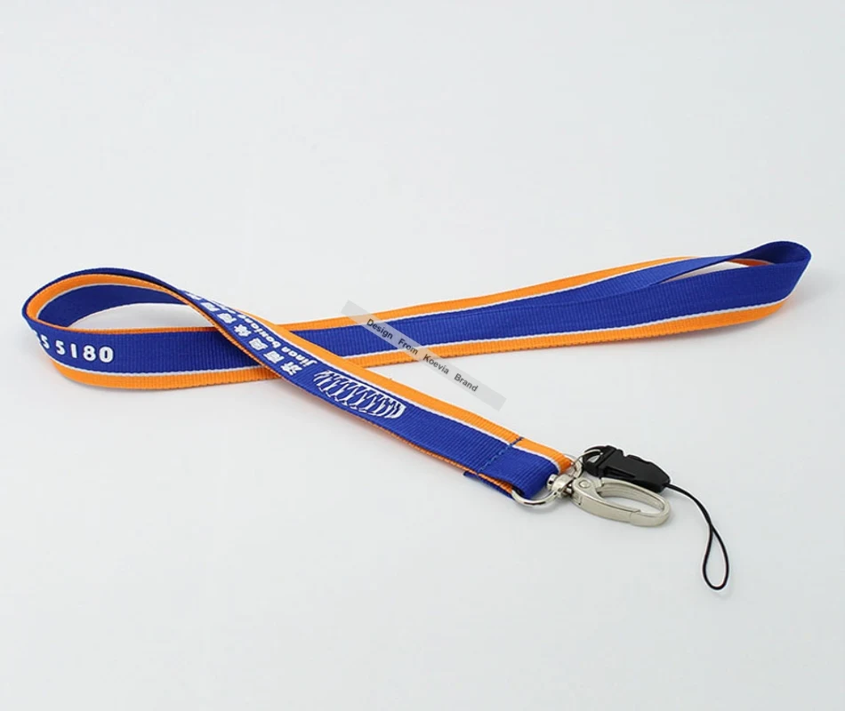 

custom double embroidered woven business lanyards logo woven personalized printing 500pcs/lot