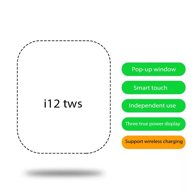Беспроводные стереонаушники Tutew i12 TWS Bluetooth наушники мини беспроводные сенсорная