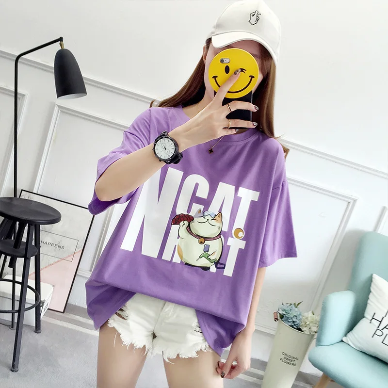 Женские футболки Забавные женская летняя Винтажная Футболка 2018 Femme черный