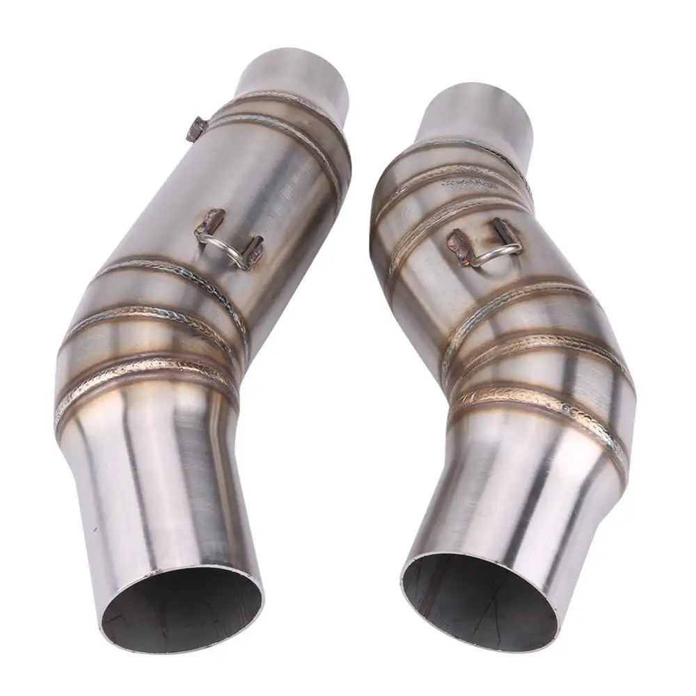 Соединительная круглая выхлопная средняя труба для мотоцикла 51 мм Глушитель без
