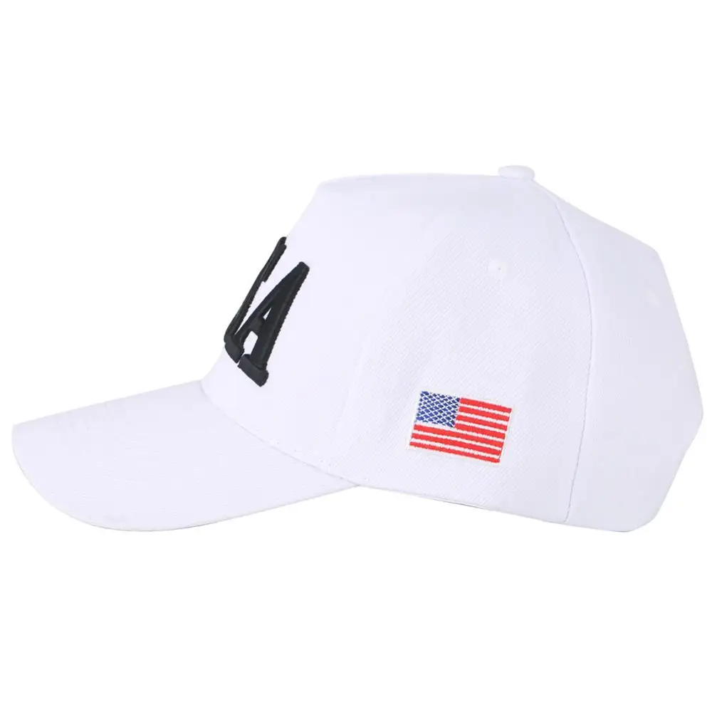 Белая бейсбольная кепка американская стандартная Мужская в стиле хип хоп