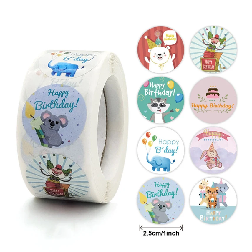 500 шт./рулон милые винтажные наклейки с животными | Дом и сад