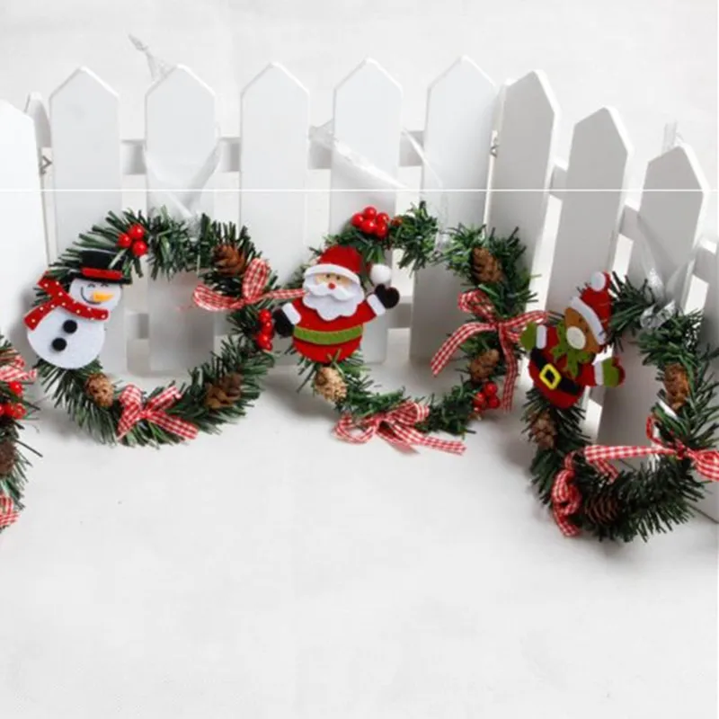 Украшение для рождественского венка в виде Санта-Клауса Рождественская гирлянда