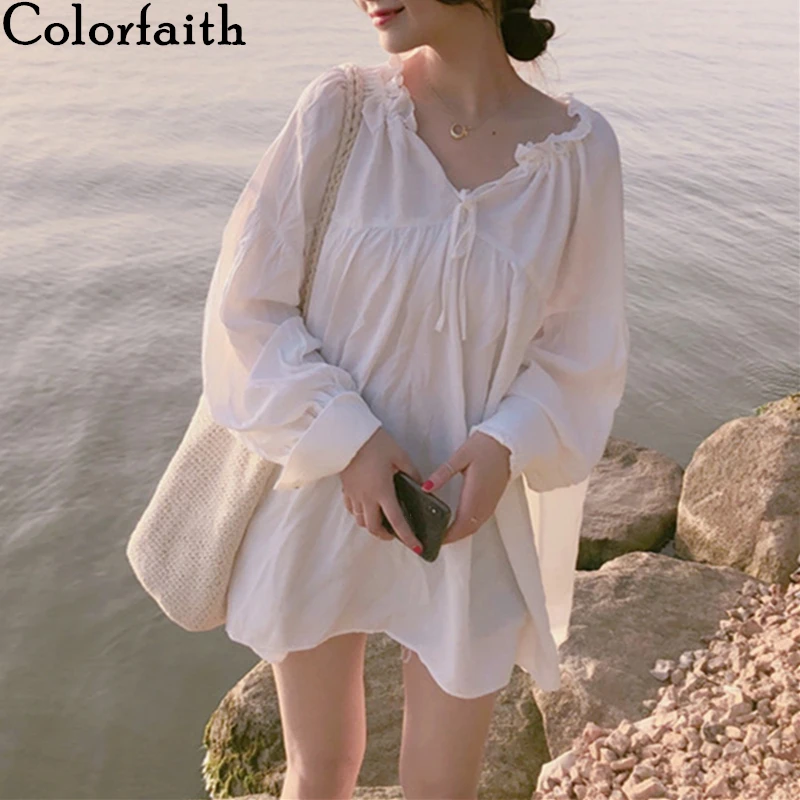 Женская блузка с V образным вырезом свободного покроя|Блузки| |