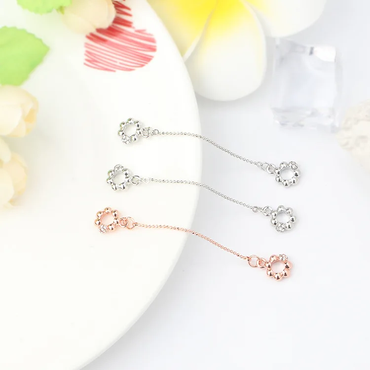 Новинка 2020 оригинальные бусины из сплава и ПАВЕ цепочка с шармами розовый