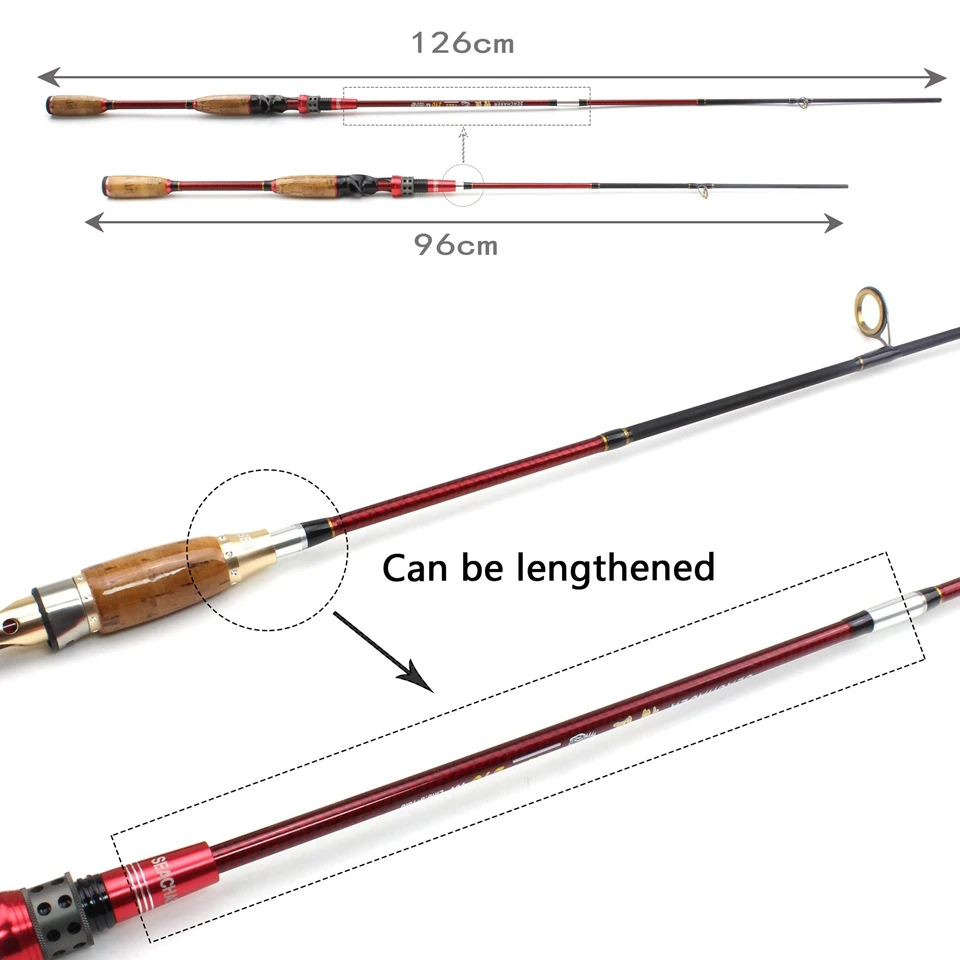 Высококачественная Регулируемая удочка для приманки 1 8 м 2 спиннинговое удилище