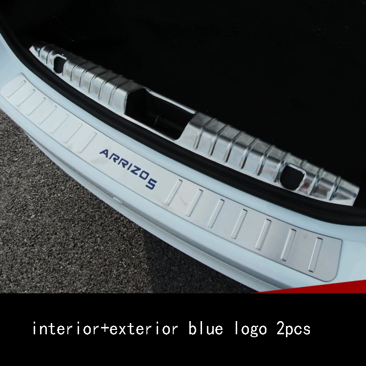 blue logo 2pcs Для Chery ARRIZO5 ARRIZO 5 задняя защита багажника Декоративная полоса задняя дверь украшение яркая полоса автомобильные аксессуары - Цвет: blue logo 2pcs
