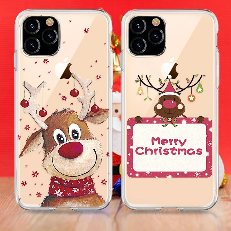 Рождественские и новогодние подарки чехол для телефона iphone 11 PRO XR 6s 7 Plus X XS MAX
