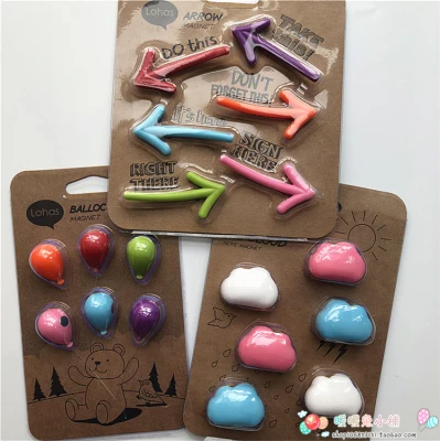 Магнит на холодильник размещение сообщения со стрелками для детей как белая