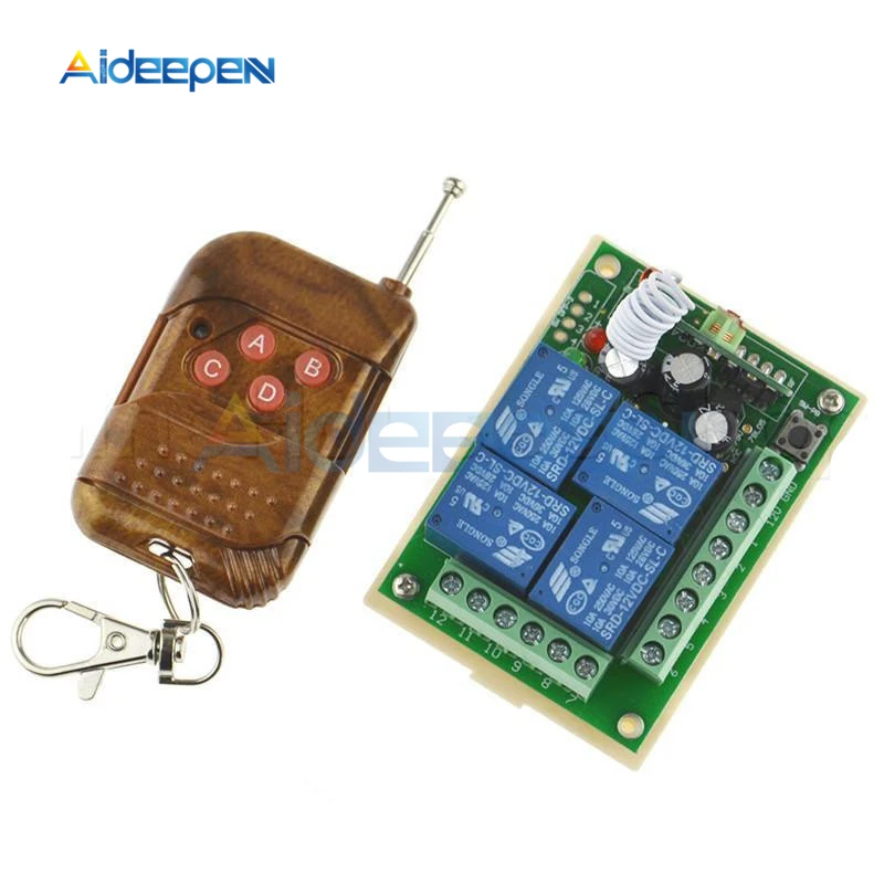 Универсальный беспроводной пульт дистанционного управления DC 12 В 433 МГц 4