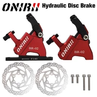 onirii gravel road bike hydraulic disc brake red caliper flat mount cx rotor brake cnc bicycle mechanical wire pull metal new