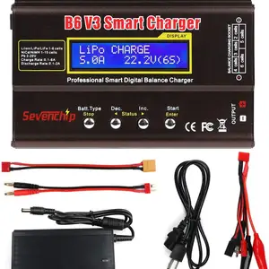 iMAX B6 V3 80W 6A Battery Charger LiHv Lipo NiMh Liion NiCd Digital RC
Charger Lipro Balance Charger Discharger + 15V 6A Adapter