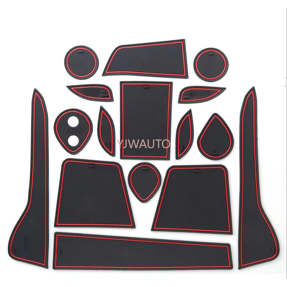 

Door Slot Mat for Toyota C-HR 2018 Gate Groove Cushion Car Door Rubber Cup Holder Mats Anti-slip Carpets Position