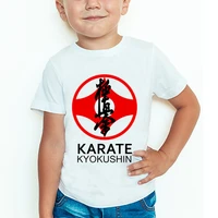 children kyokushin karate flower print boysgirls white t shirt kid summer kawaii funny clothes little baby clothesdrop ship