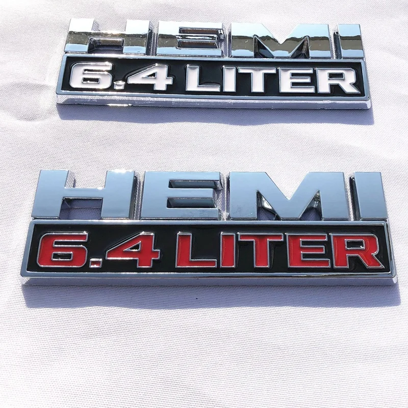 2X HEMI 6 4 литровые Эмблемы 3D Боковая дверь Fender Trun значок наклейка для Ram Charger