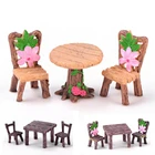 3 шт.компл. Настольный стул домашний декор из смолы ремесло микро пейзаж украшение для сказочного сада миниатюрная Статуэтка украшение дома аксессуары