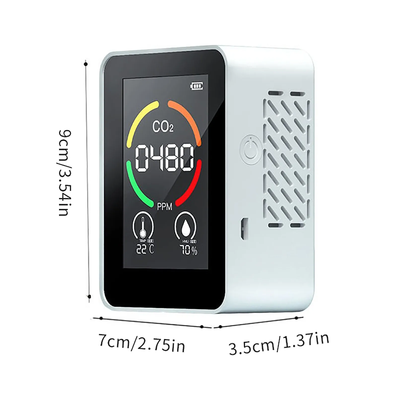 

Portable Air Quality Monitor Co2 Carbon Dioxide Detector Multifunctional 3 In 1 Co2/hcho/tvoc Intelligent Air Gas Tester