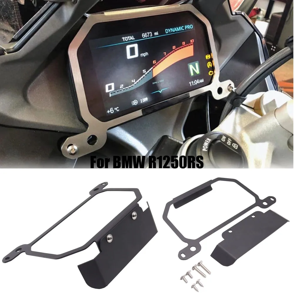 

New Motorcycle Parts For BMW R 1250 RS R1250RS TFT Screen Anti Theft Brace Meter Frame Cover Protector Protection Parts Visor