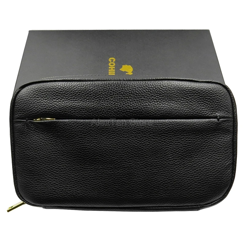 COHIBA Роскошный чехол из натуральной кожи кедровое дерево 4 трубки для путешествий