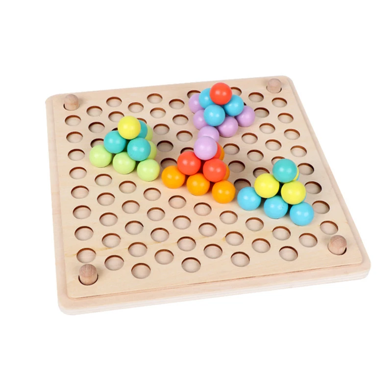 Детская игрушка DIY 3d головоломка Дети Ранние Монтессори руки Тренировки Мозга клип бусины многофункциональная обучающая деревянная игрушка для детей