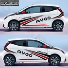 1 компл. Стайлинг автомобиля, боковая наклейка на дверь для-Toyota AYGO Racing, спортивные полосы, декор кузова автомобиля, виниловые наклейки, внешние аксессуары