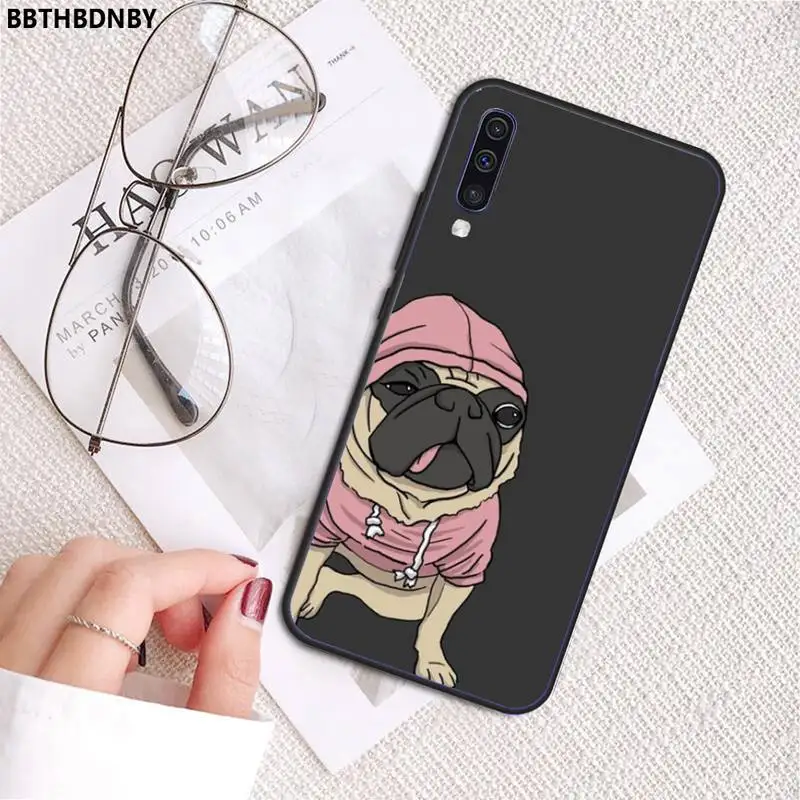

Cute Funny French Bulldog Phone Case For Samsung A20 A30 30s A40 A7 2018 J2 J7 prime J4 Plus S5 Note 9 10 Plus