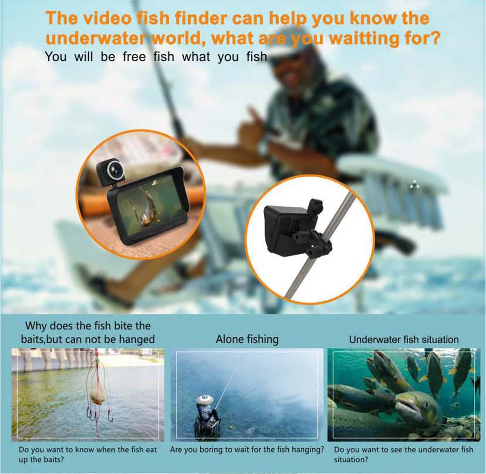 Профессиональный рыболокатор ночного видения 4 3 дюймов lcd 2 0 MP двойной объектив DVR