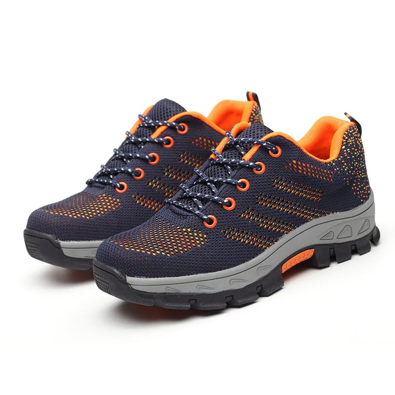 Рабочая обувь со стальным носком дышащая светильник эластичная защитная для