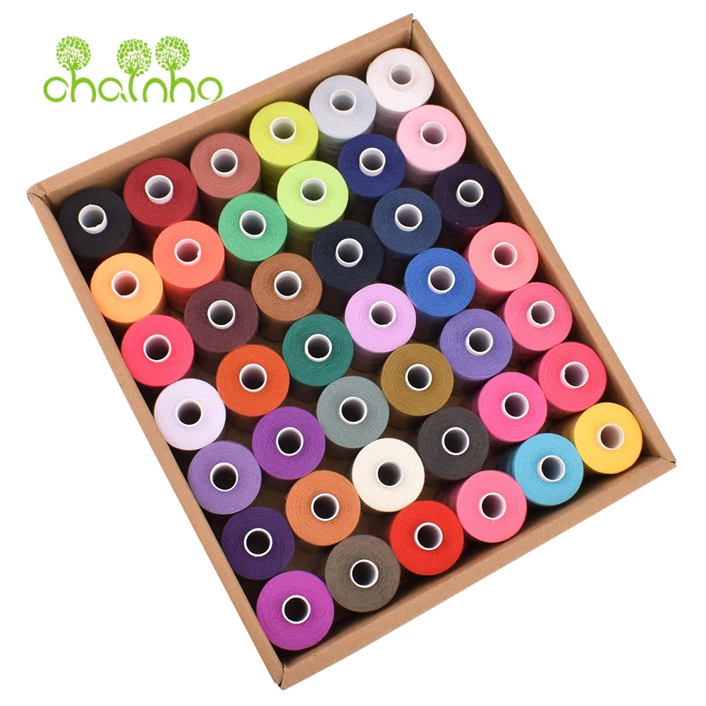 Chainho-Carretes de poli&eacute;ster multicolores para costura y acolchado, 42 carretes/caja, alta calidad, adecuado para costura y m&aacute;quina-1