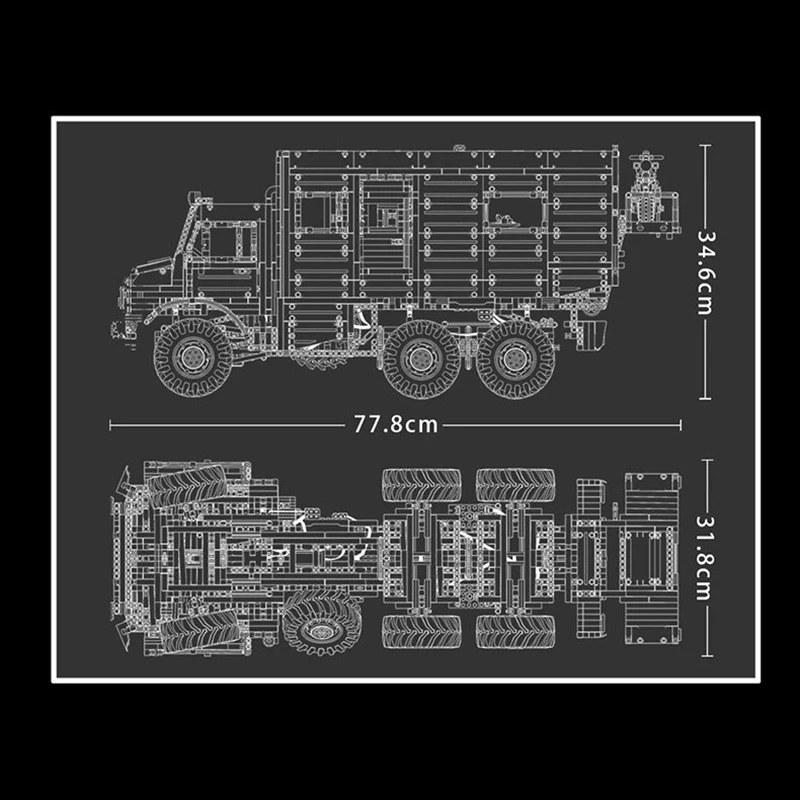 

MKTOYS Technical RC Trucks Unimog Vehicle Off Road Car ORV Building Block Machine for Radio Controlled Brick Gifts Toys for Boys