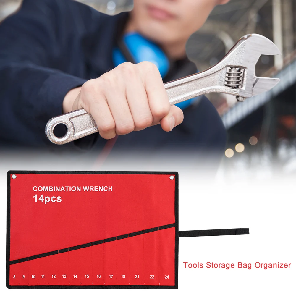 6/8/10 Pockets Roll Up Wrench Tools Storage Bag Canvas Spanner Organizer Case Tool | Дом и сад