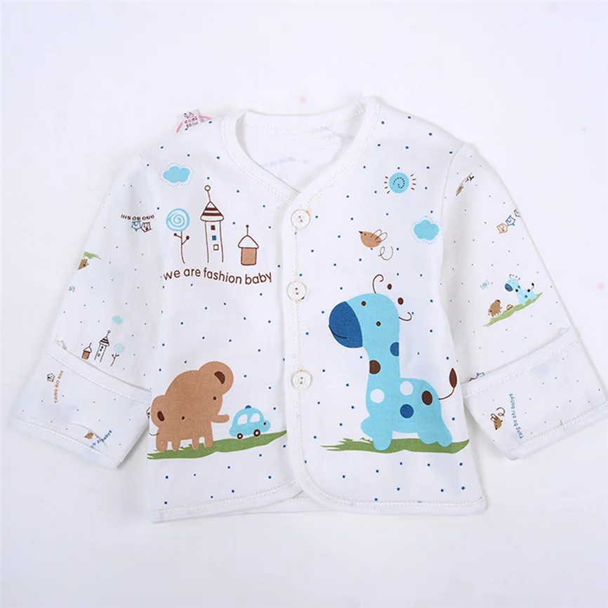 5PCS Baby Clothes Newborn Boy Girl Outfi Cute Cartoon Long Sleeve Tops+Hat+Pants +Bib Outfit Set Soft Comfortable Clothe | Детская