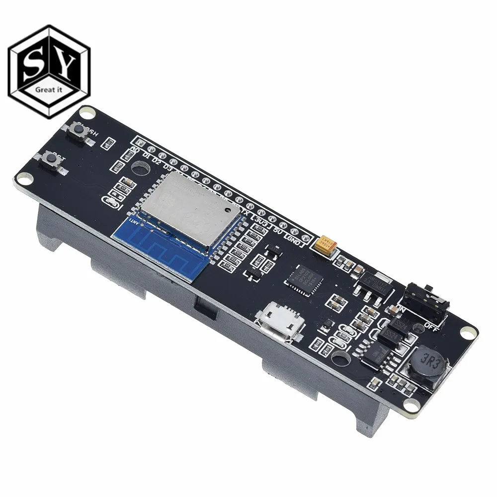 GREAT IT WeMos D1 ESP Wroom 02 ESP8266 Nodemcu WiFi модуль с зарядкой аккумулятора 18650|Интегральные