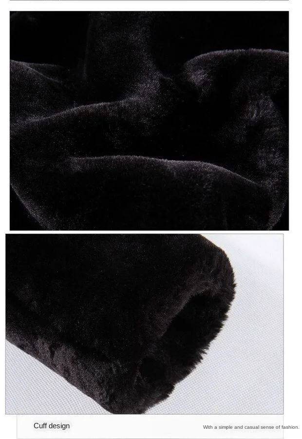 

Autumn and winter New coat men's short hooded faux fur mink plush coat thickened coat cotton-padded jacket tide men 5XL