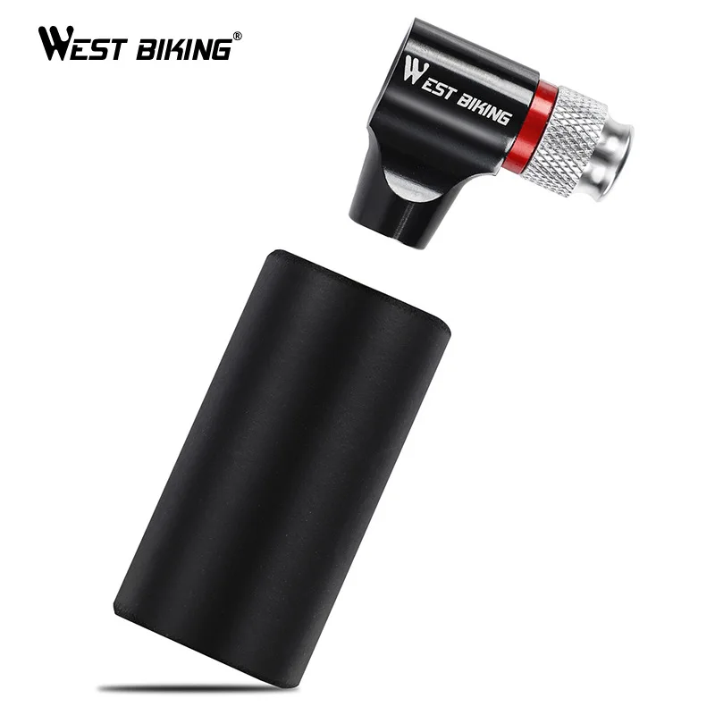

WEST BIKIING CO2 Bike Pump Mini Hand Pump MTB Road Bicycle Air Inflator Schrader Presta Valve Adapter Ball Cycling Accessories