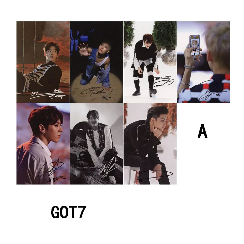 

Классический второй альбом Hard Carry Self-made 7 шт./компл. GOT7, официальный периферийный альбом того же типа, карточка с подписью, коллекция веера