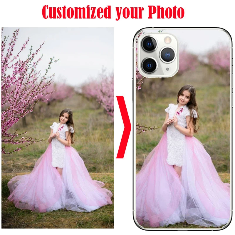 Фото Индивидуальные DIY мягкий чехол для телефона iphone 12 11 Pro XS Max XR X 6 7 8 6s plus 5 5s SE