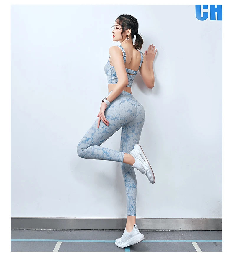 

Yoga pants women's buttocks slimming sports tights stretch high waist outer wear running peach pants belly training pants