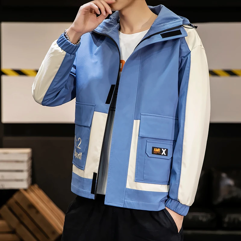

2020 Zipper Men Jackets Autumn Winter Casual Coats Bomber Jacket Fashion Hooded Male Outwear Slim Fit Hoody