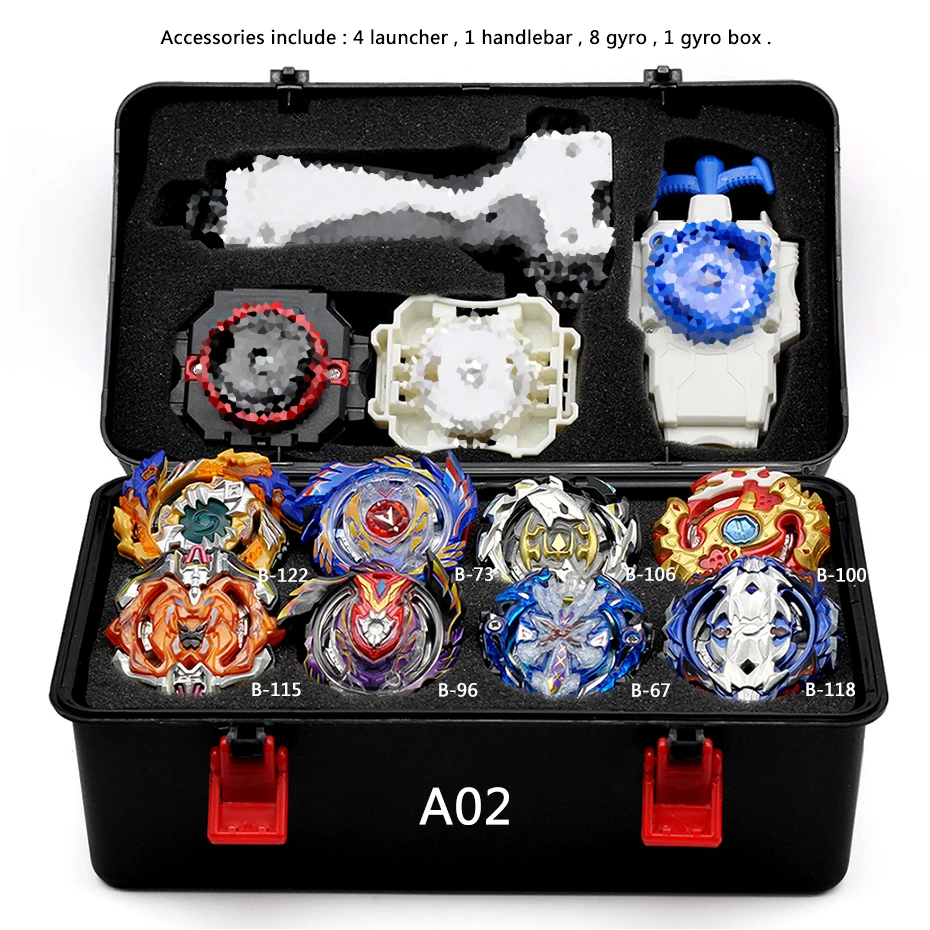 A02 Takara Tomy Bey Bay Burst набор игрушек Арена лезвие пусковое устройство Металл гироскоп волчок детская игрушка для подарка коробка золото - Цвет: A02