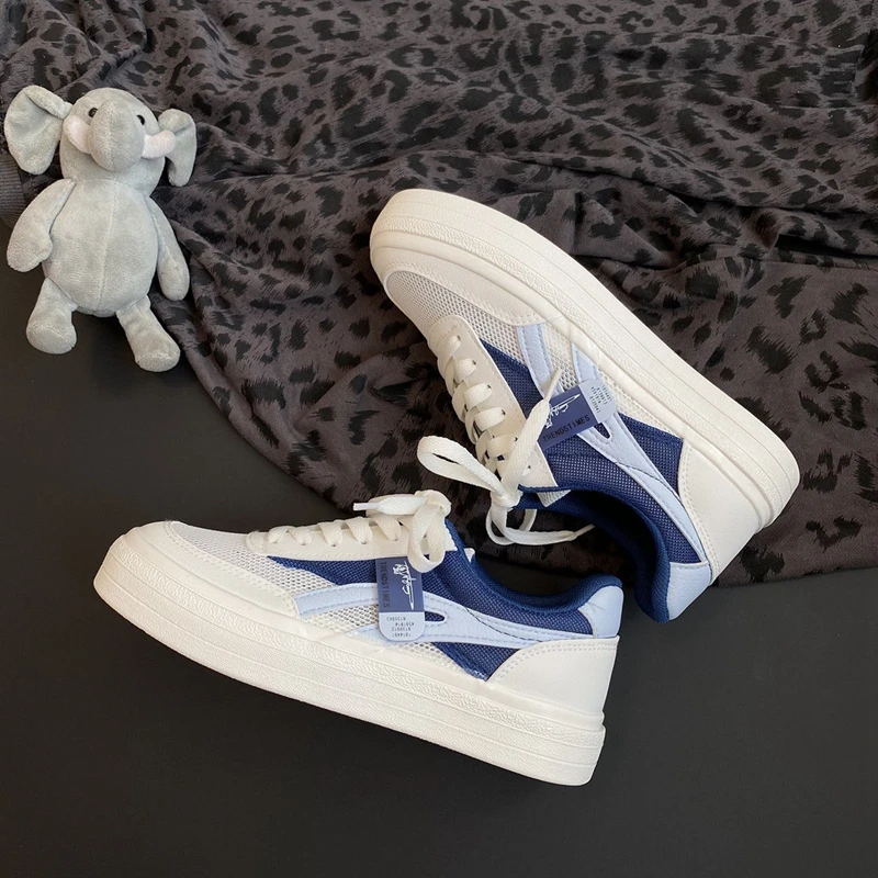 

Летняя Корейская версия диких сетчатых дышащих белых женских туфель, новинка 2021, студенческие повседневные туфли в гонконгском ретро стиле