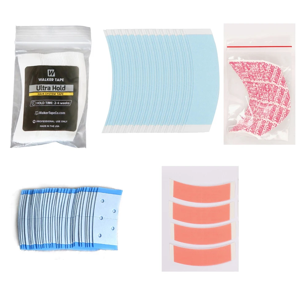 36pcs/lot White Ultra Hold Tape Red DUO-TAC Lace Front Blue Double Supertape For Toupee/Lace Wig/Tape Hair Adhesive Tape