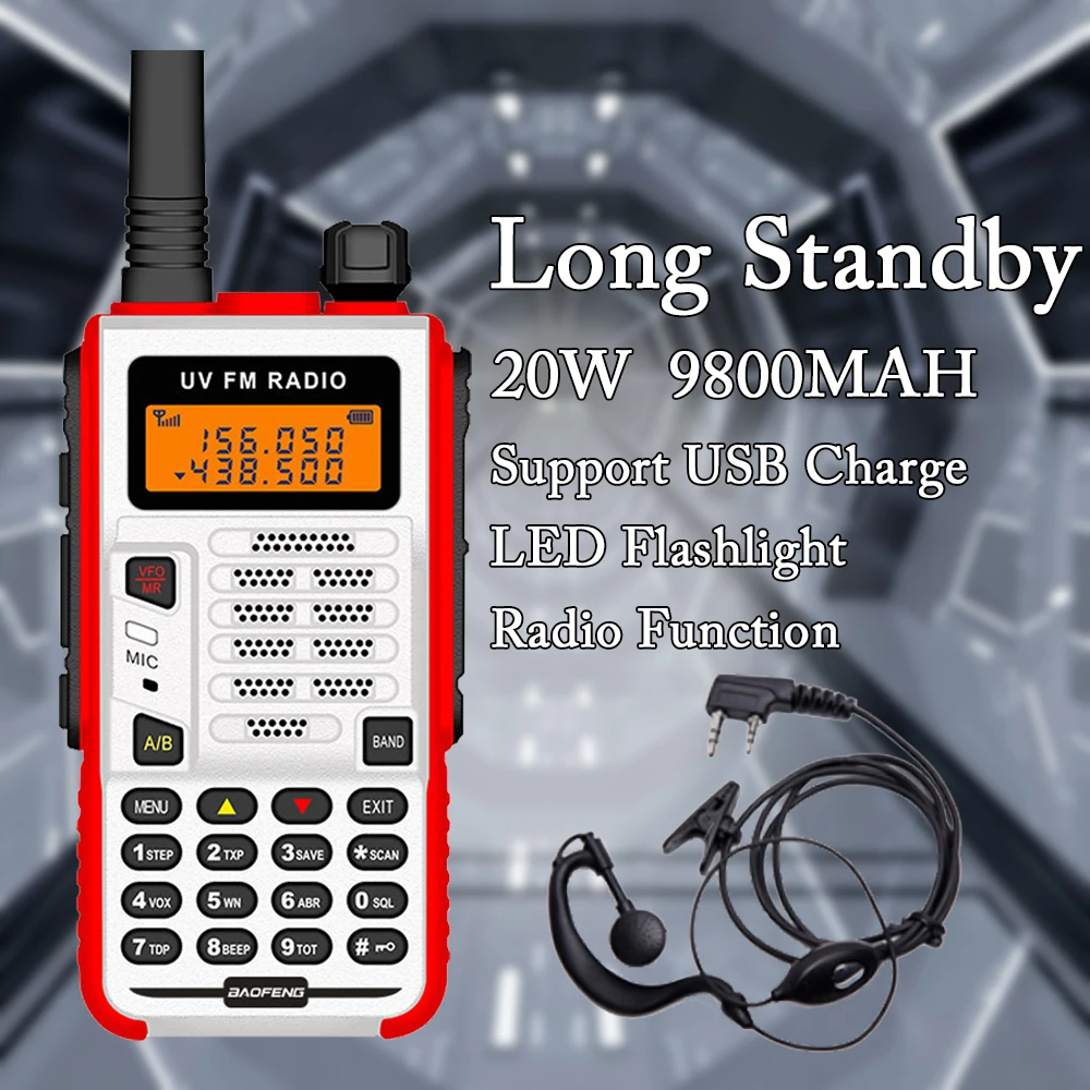 

BaoFeng X5 Plus High Power Walkie Talkie Long Range Tri-band Ham CB Radio Portable hf Transceiver BaoFeng UV-5R Update Version