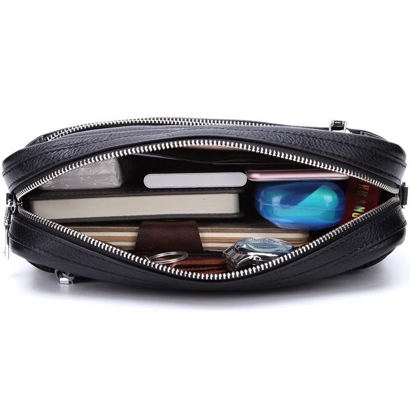 Мужская сумка мессенджер из натуральной воловьей кожи Повседневная Деловая