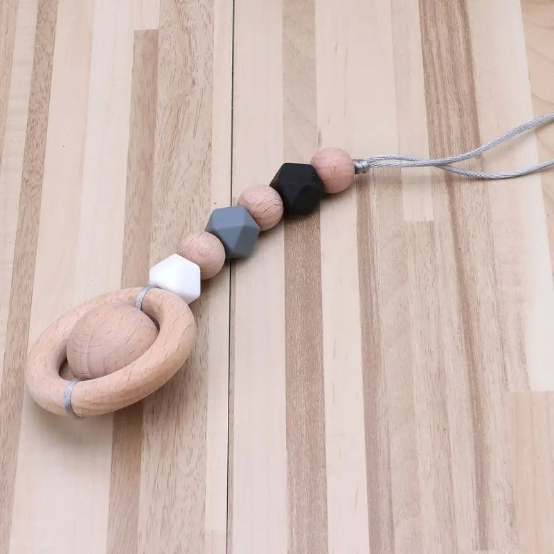 Детский силиконовый Прорезыватель игровой гимнастический деревянная игрушка