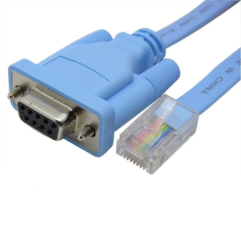 Последовательный кабель Сеть RJ45 к порту RS232 последовательный DB9 гнездовой