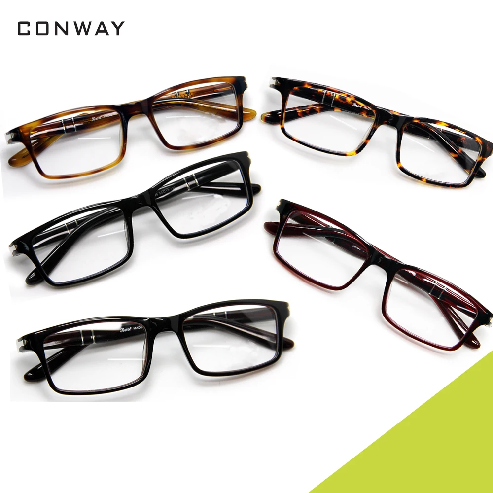 CONWAY, Личные очки, оправа, прозрачные линзы, прямоугольные оптические очки, ацетатная оправа, очки без рецепта, фирменный дизайн