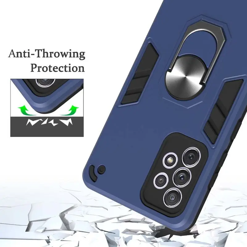 

For Samsung Galaxy A72 5G Case Luxury Heavy Protective Magnetic Finger Ring Shockproof Back Cover For Samsung A72 4G Phone Cases