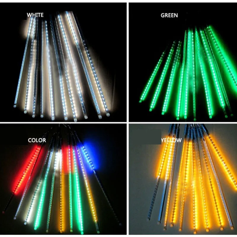 

30CM 8 Tubes 144 LED String Lights Solar Outdoor Meteor Shower Rain Waterproof for Tree Christmas Wedding Party Decoration